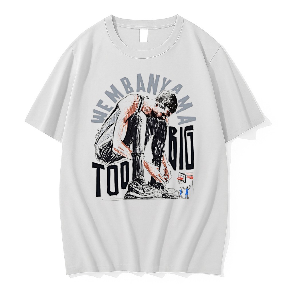 Official Victor Wembanyama San Antonio Spurs Basketball Too Big Art Cartoon T Shirts