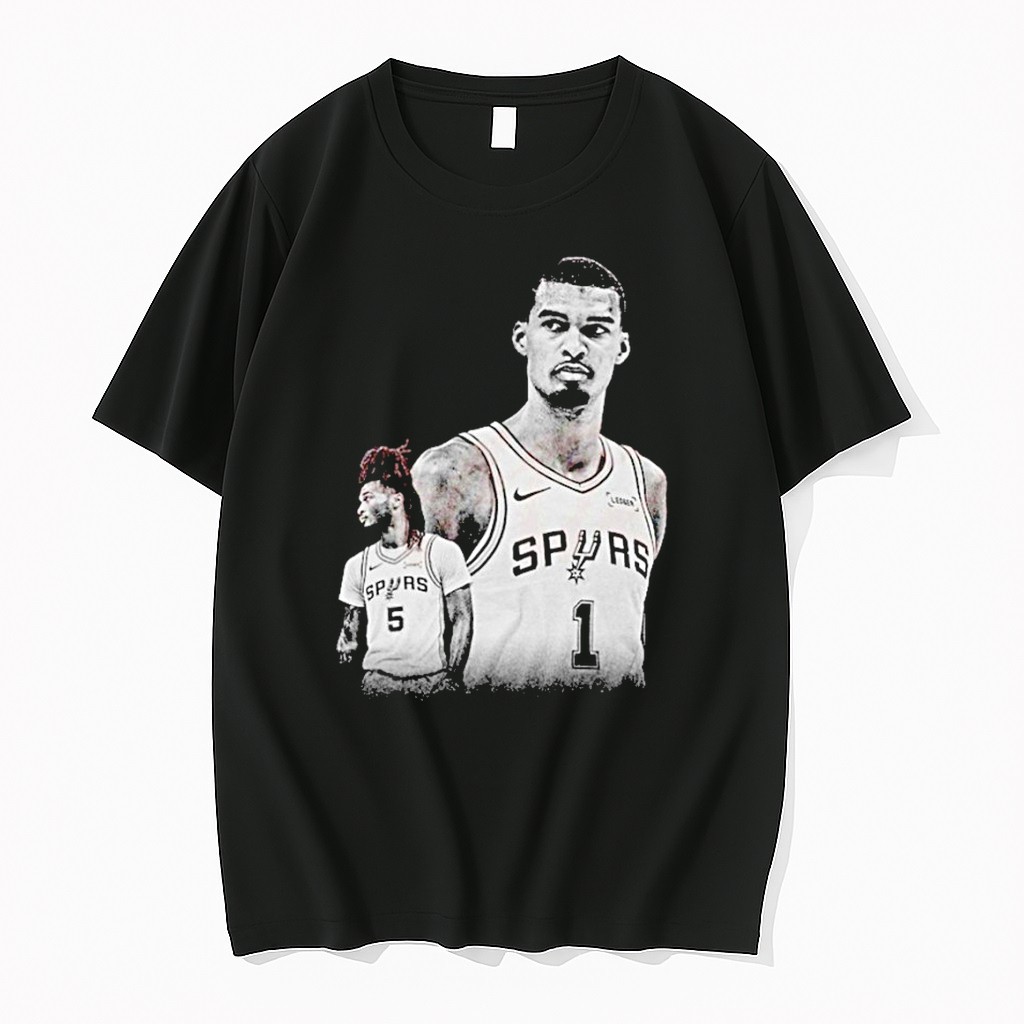 Official Victor Wembanyama And Stephon Castle Area 51 San Antonio Spurs Basketball T Shirts