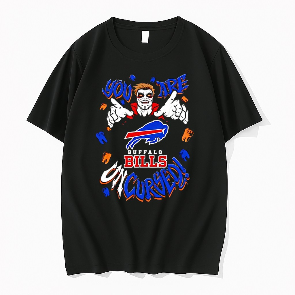 Official Wwe Drops Danhausen X Buffalo Bills You Are Uncursed Vampire Uncursed Fangs Halloween T Shirts