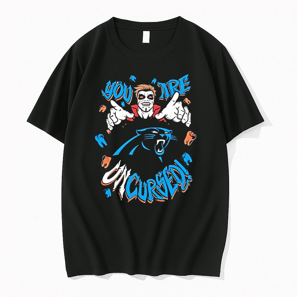 Official Wwe Drops Danhausen X Carolina Panthers You Are Uncursed Teeth T Shirts