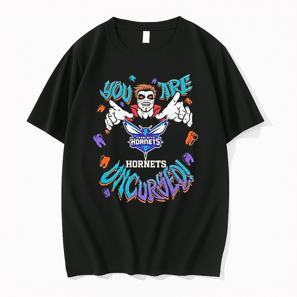 Official Wwe Drops Danhausen X Charlotte Hornets You Are Uncursed T Shirts