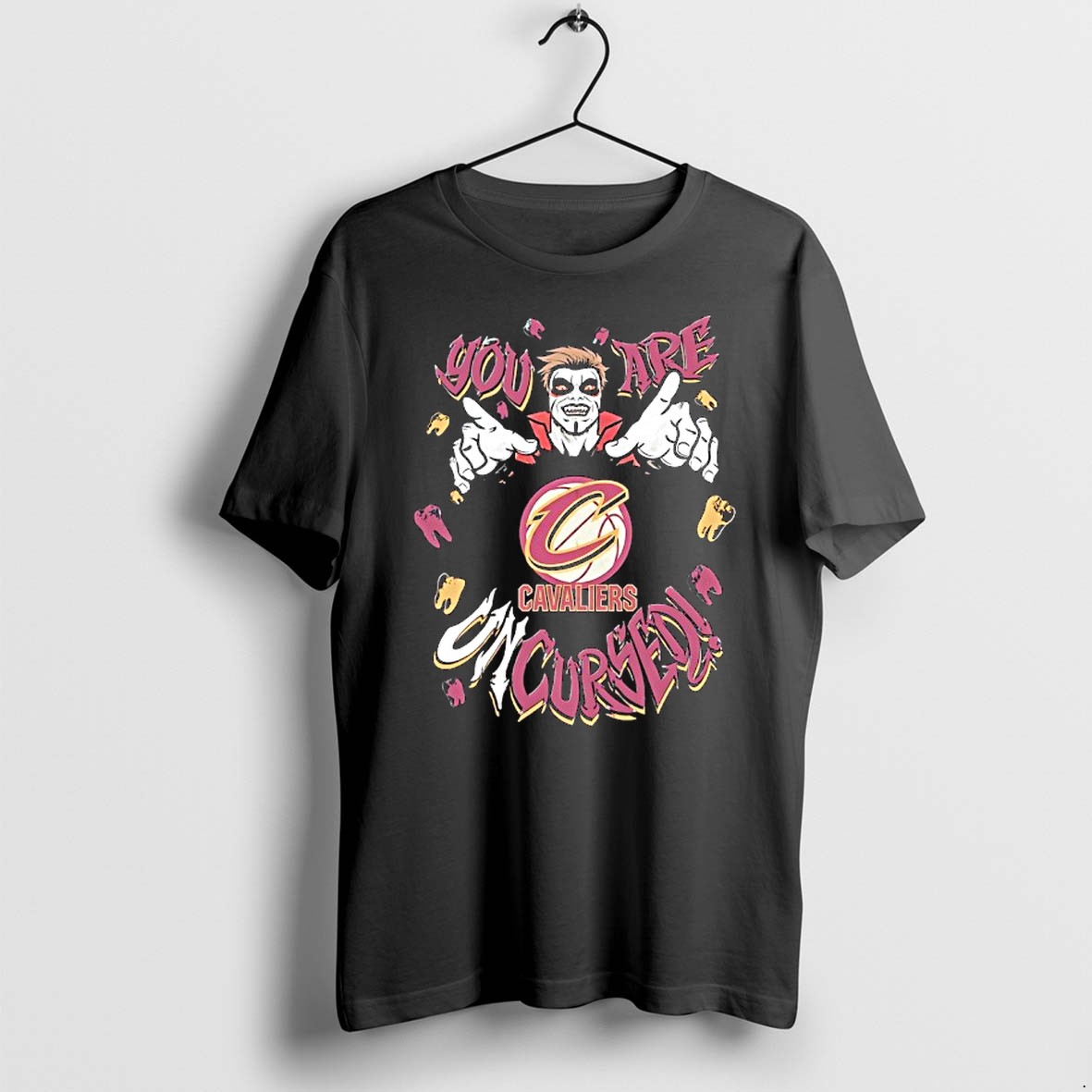 Official Wwe Drops Danhausen X Cleveland Cavaliers You Are Uncursed Horror T Shirts