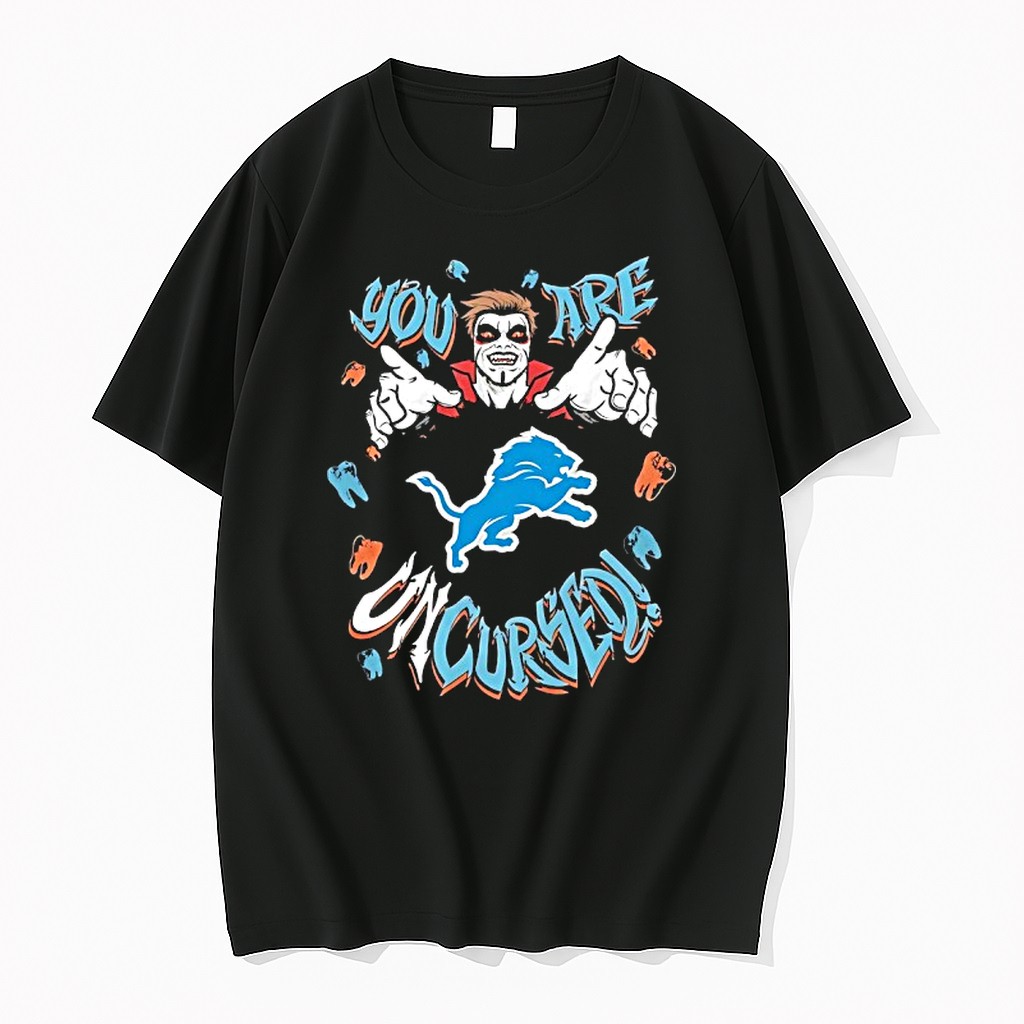 Official Wwe Drops Danhausen X Detroit Lions You Are Uncursed Nfl T Shirts
