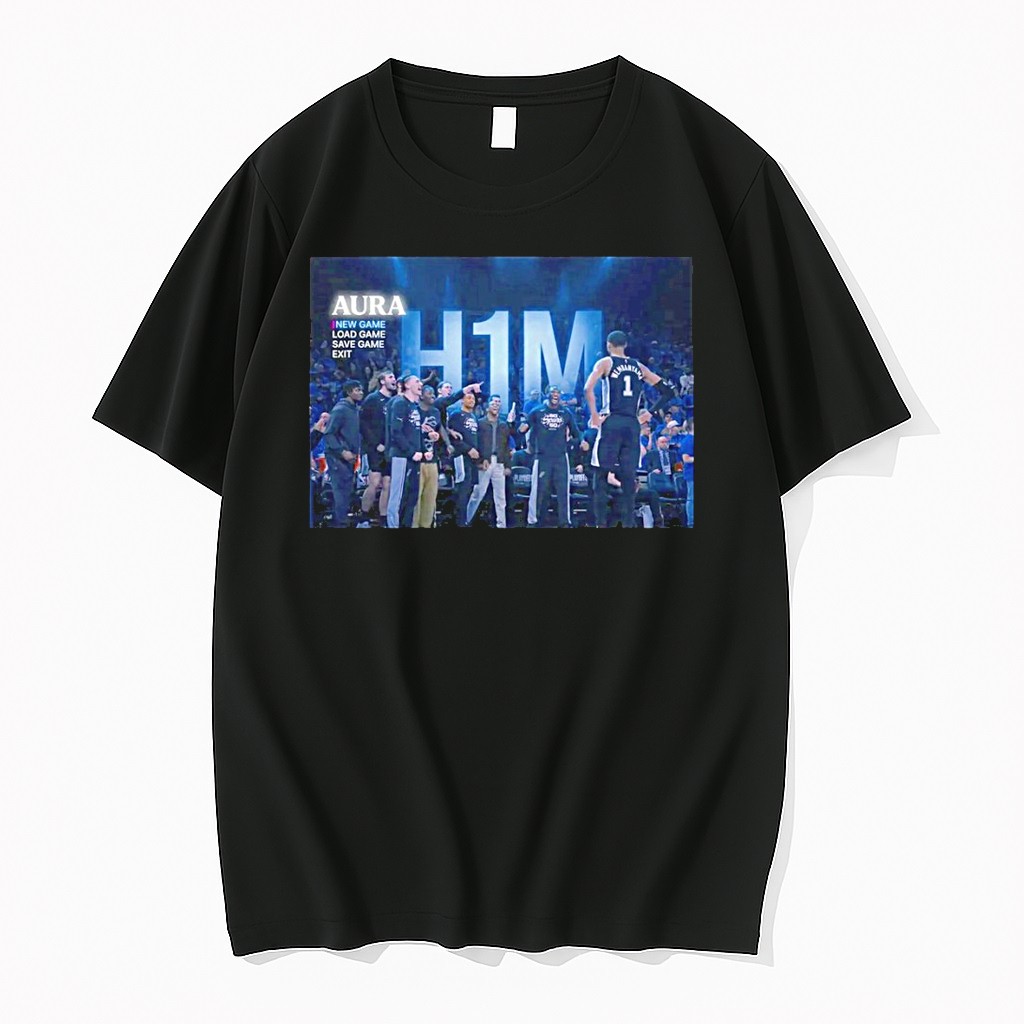 Official Wemby H1m Aura Video Game Loading Screen Parody T Shirts