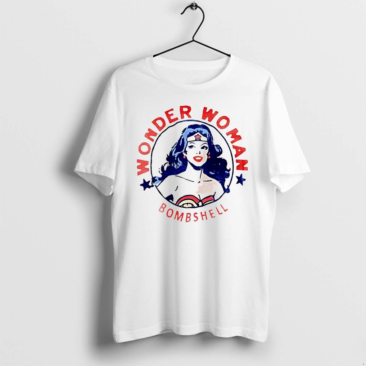 Official Wonder Woman Bombshell Circle Vintage T Shirts