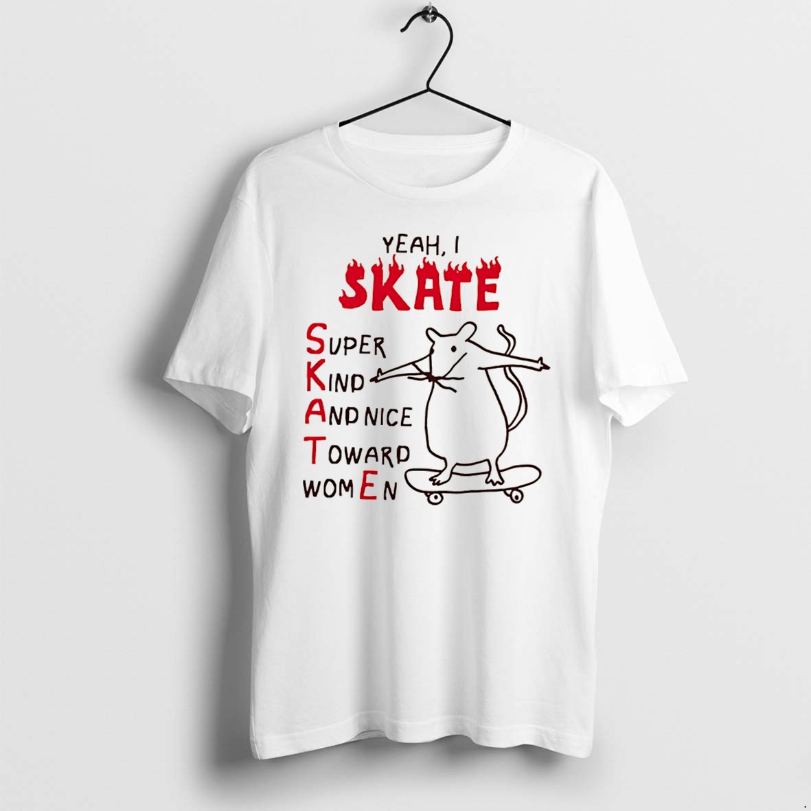 Official Yeah I Skate Super Kind And Nice Toward Women Tee T Shirts
