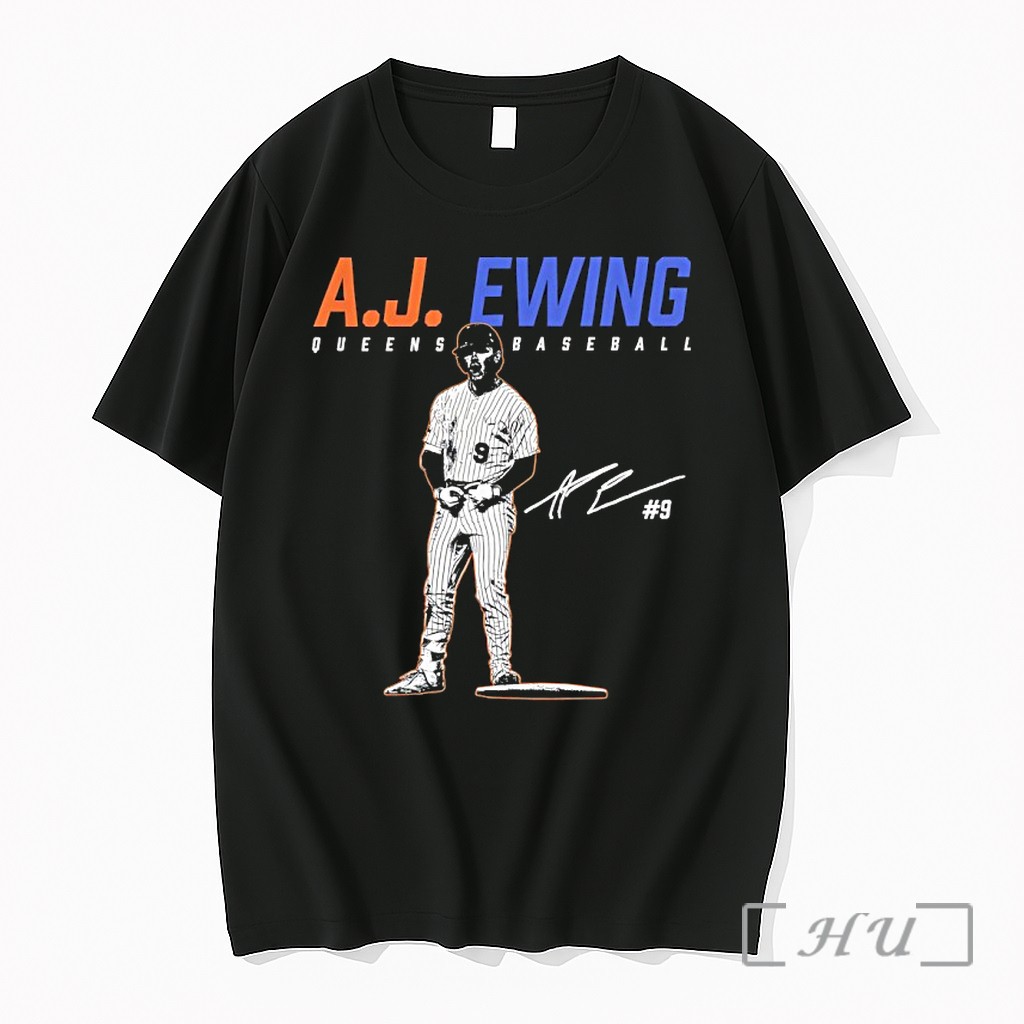 Officials Aj Ewing Queens Baseball Signature Premium T Shirts Sweater Hoodie