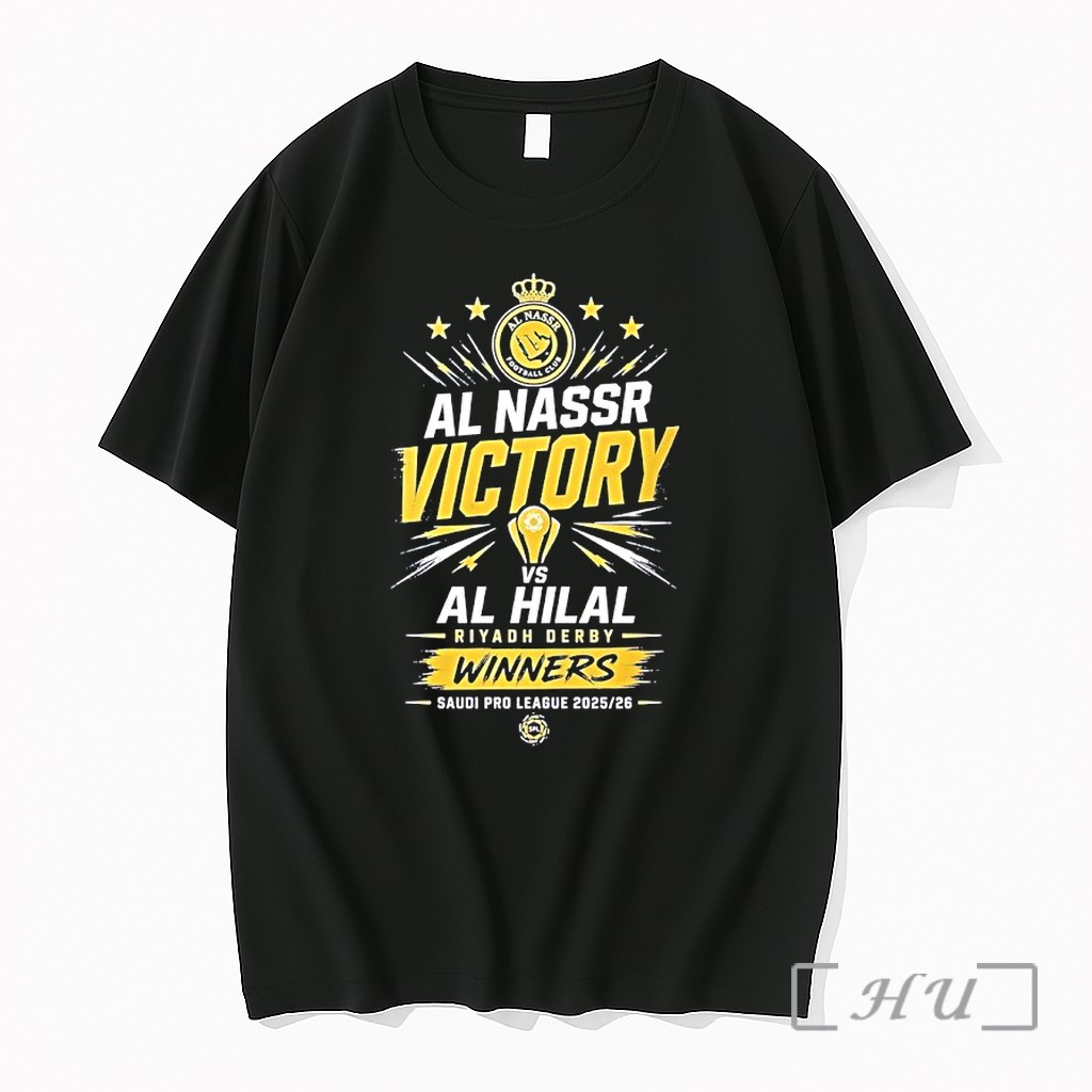 Officials Al Nassr Victory 2025 26 Saudi Pro League Winners Premium T Shirts Sweater Hoodie