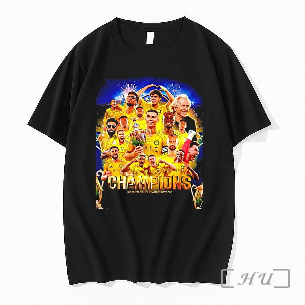 Officials Al Nassr Win Saudi Pro League Champions 2025 26 Collage Team Premium T Shirts Sweater Hoodie
