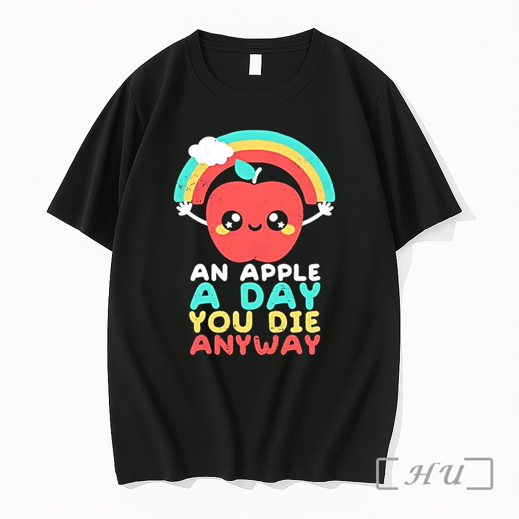 Officials An Apple A Day You Die Anyway Rainbow Premium T Shirts Sweater Hoodie