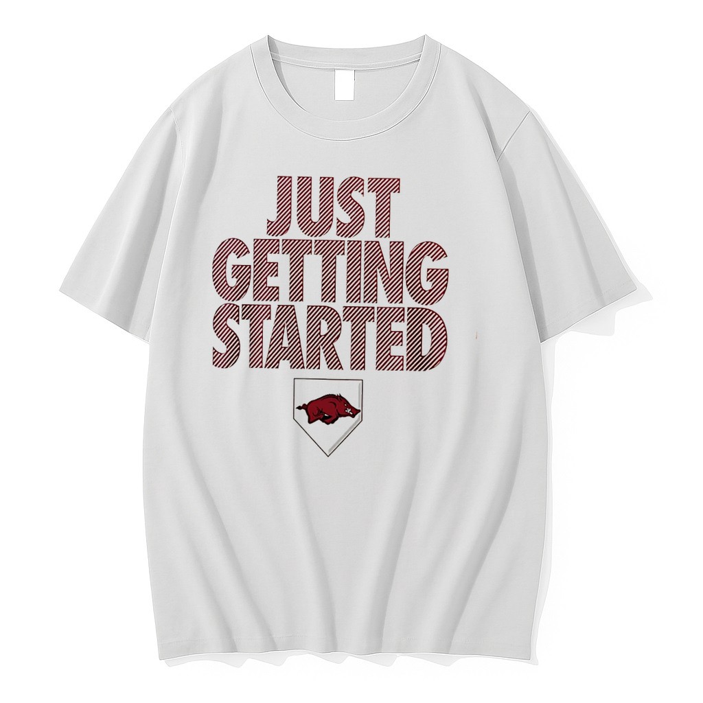 Officials Arkansas Razorbacks Softball 2026 Wcws Just Getting Started Tee Premium T Shirt Sweatshirt Hoodie