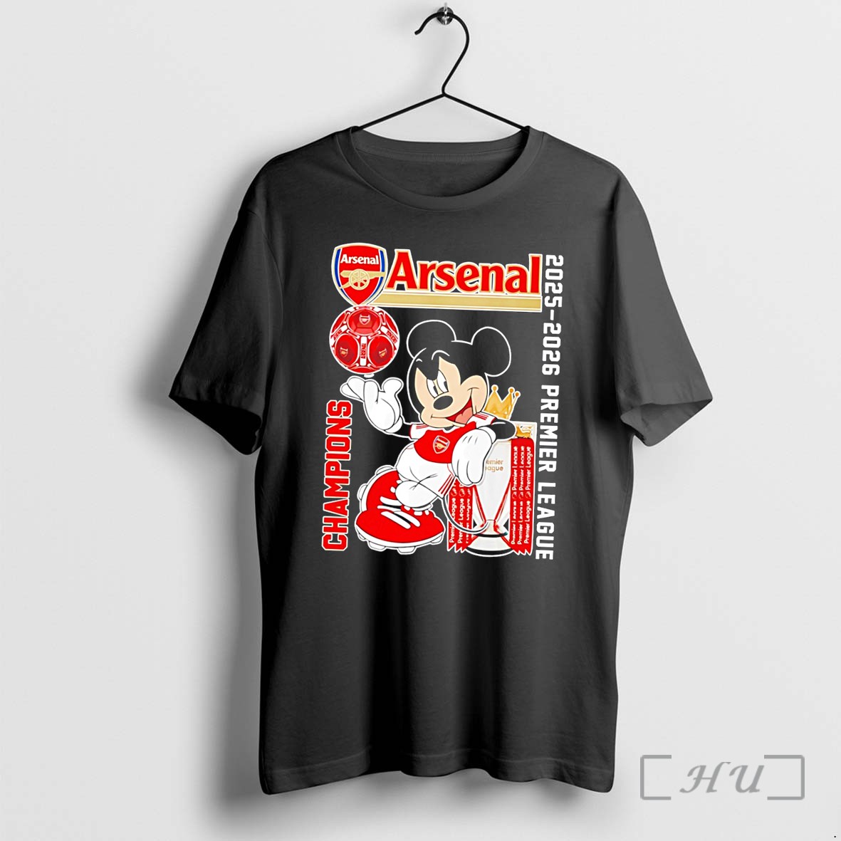 Officials Arsenal 2025 2026 Premier League Champions Mickey Tee Premium T Shirts Sweater Hoodie