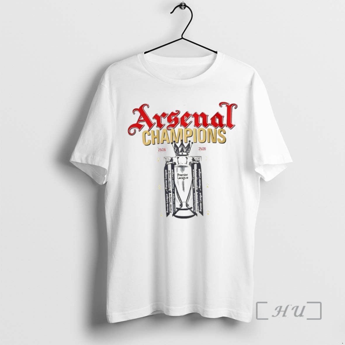 Officials Arsenal Fc Premier League Champions 25 26 Cup Premium T Shirts Sweater Hoodie