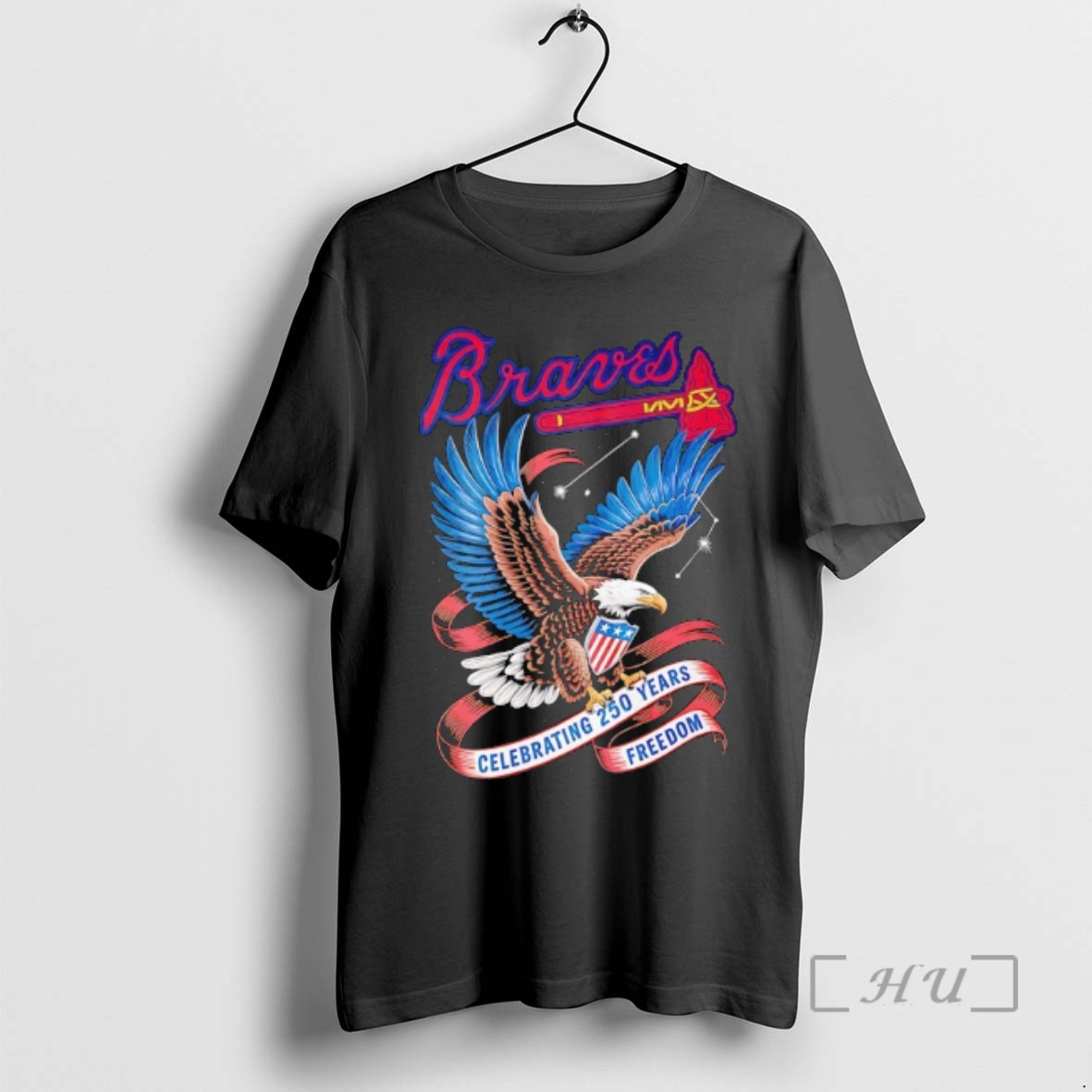 Officials Atlanta Braves Eagles Celebrating 250 Years Of Freedom Premium T Shirts Sweater Hoodie
