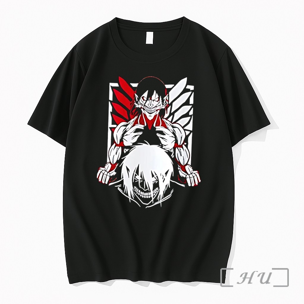 Officials Attack On Titan Eren Yeager Female Titan Wings Of Freedom Fight For Humanity 2026 Collectors Edition Black Premium T Shirts Sweater Hoodie