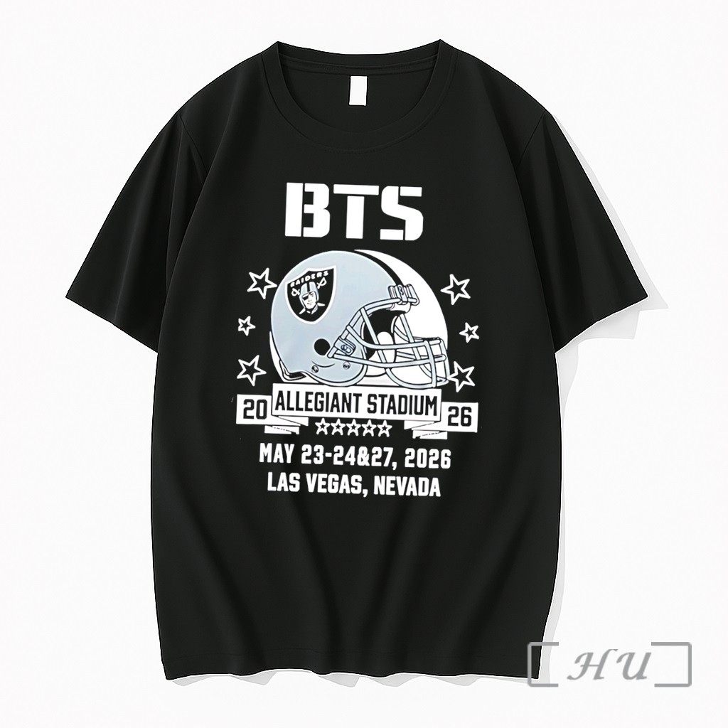 Officials Bts X Las Vegas Raiders World Tour Arirang 2026 Tee Premium T Shirts Sweater Hoodie