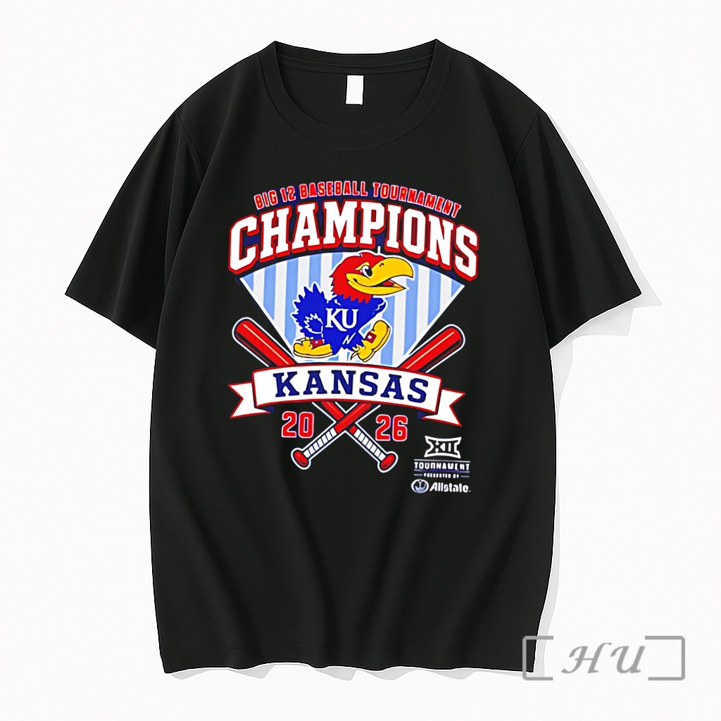 Officials Big 12 Baseball Tournament Champions Kansas 2026 Symbol Tee Premium T Shirts Sweater Hoodie