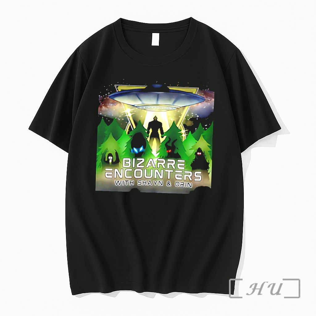 Officials Bizarre Encounters With Shayn And Orin Ufo Illustration Tee Premium T Shirts Sweater Hoodie