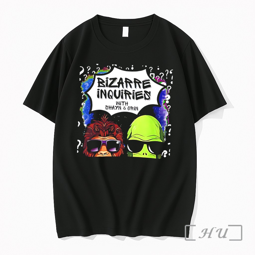 Officials Bizarre Inquiries With Shayn And Orin Bigfoot And Alien Graphic Tee Premium T Shirts Sweater Hoodie