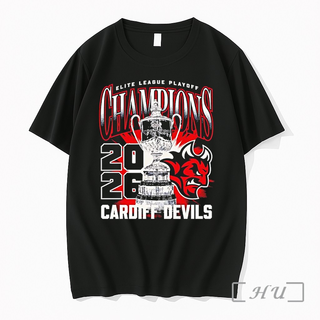 Officials Cardiff Devils Elite League Playoffs Champions 2026 Premium T Shirts Sweater Hoodie