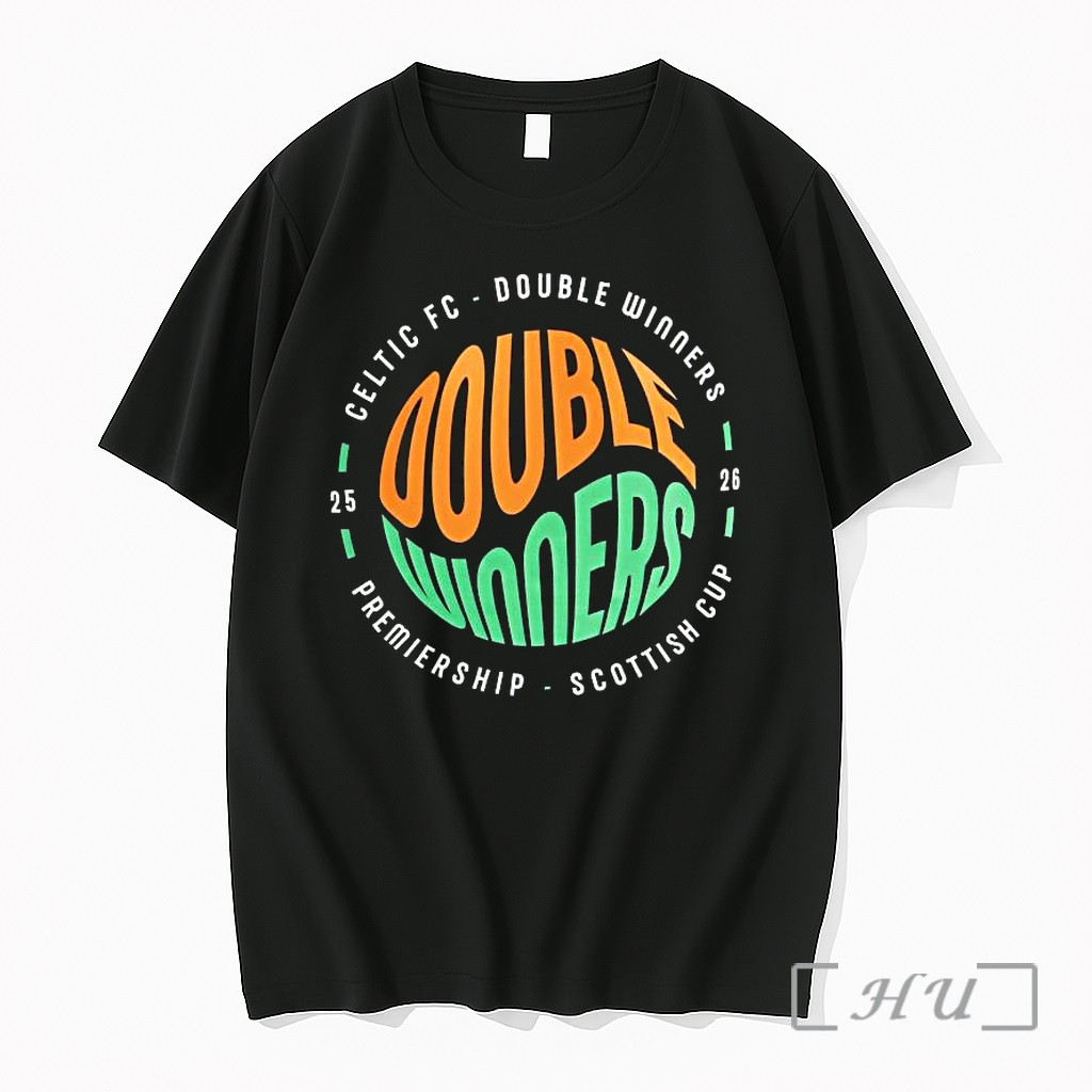 Officials Celtic F C Double Winners 2025 2026 Premiership Scottish Cup 1 Premium T Shirts Sweater Hoodie
