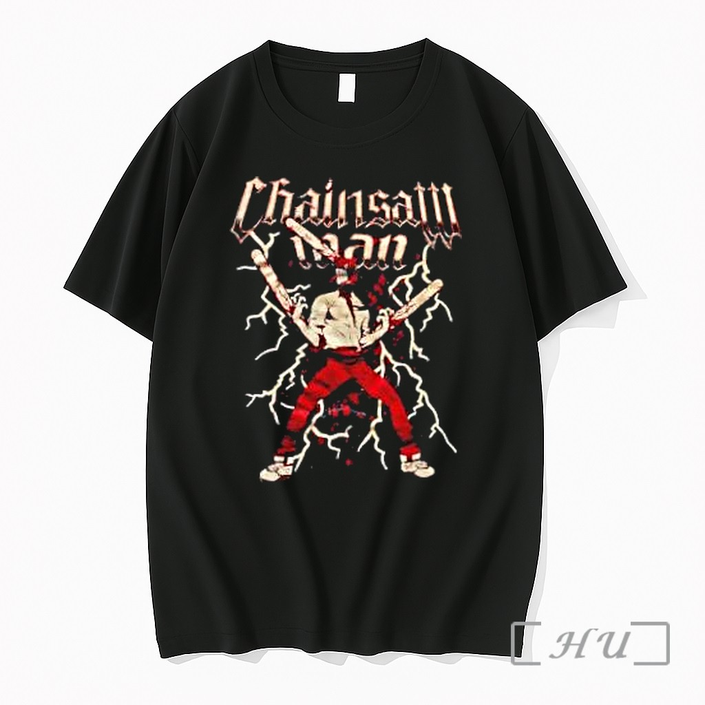 Officials Chainsaw Man Lightning Metal Premium T Shirts Sweater Hoodie
