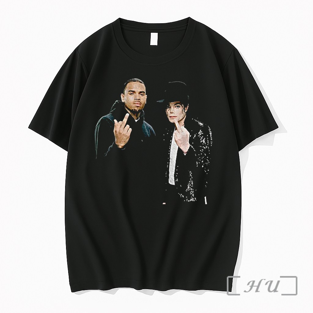 Officials Chris Brown And Mj Middle Finger Photo Vintage Premium T Shirts Sweater Hoodie