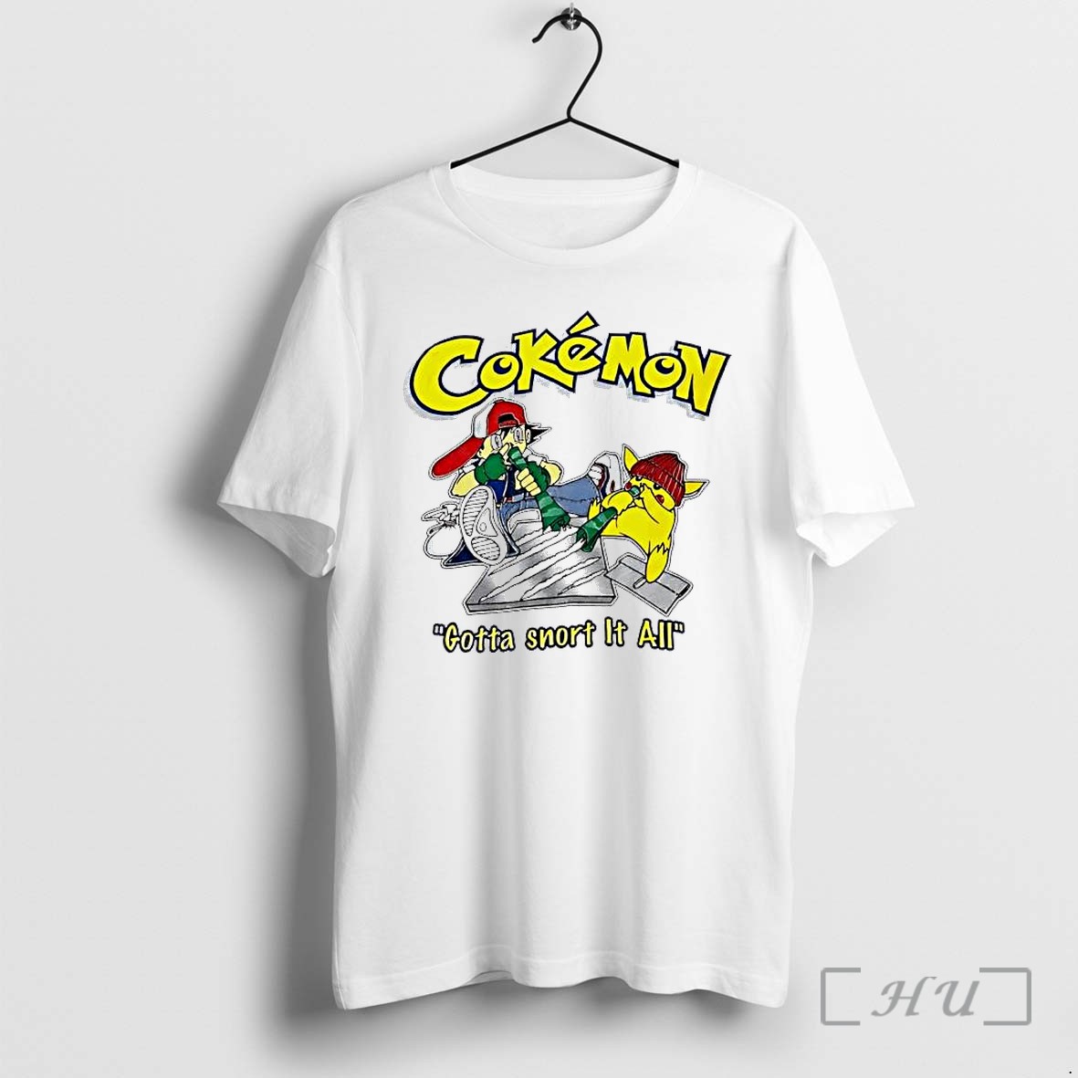 Officials Cokemon Gotta Snort Iit All Ash Pikachu Drug Parody Premium T Shirts Sweater Hoodie