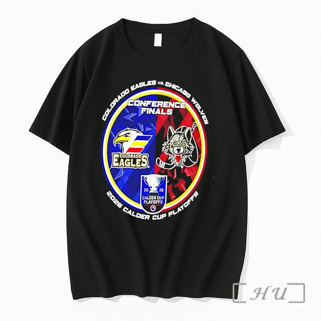 Officials Colorado Eagles Vs Chicago Wolves 2026 Calder Cup Playoffs Dueling Tee Premium T Shirts Sweater Hoodie
