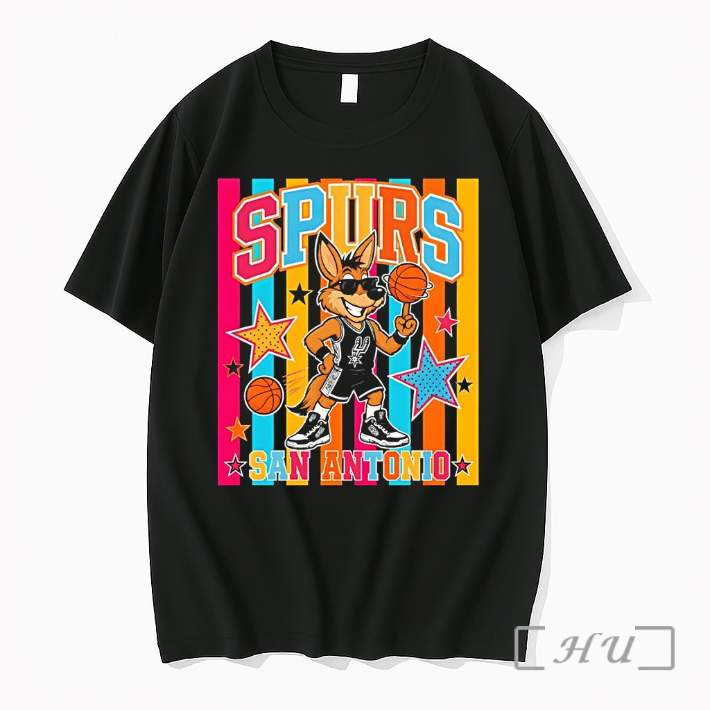 Officials Coyote Wembanyama Spurs Mascot San Antonio Spurs Basketball Game Day 2026 Premium T Shirts Sweater Hoodie