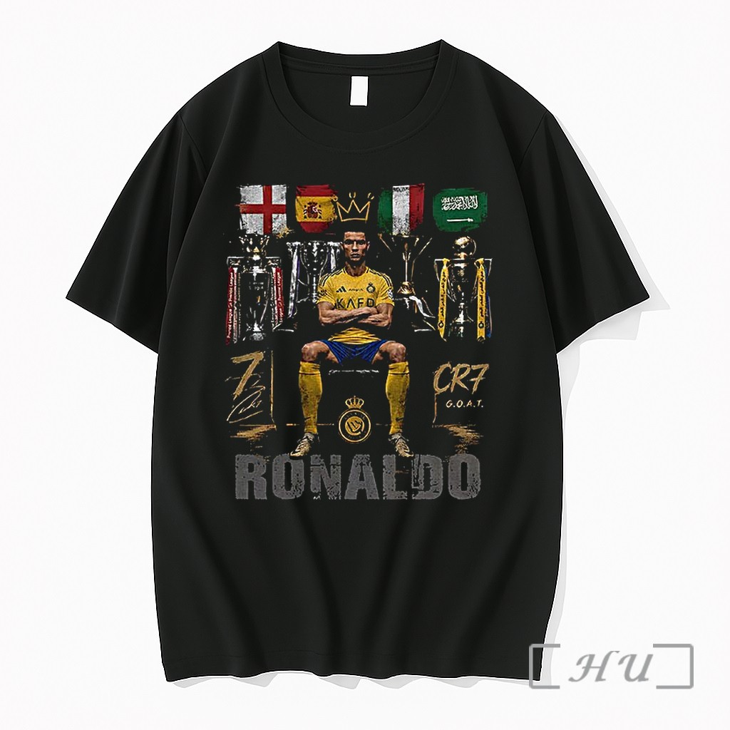 Officials Cristiano Ronaldo Cup Cr7 Goat Saudi Pro League Al Nassr Fc Photo Vintage Premium T Shirts Sweater Hoodie