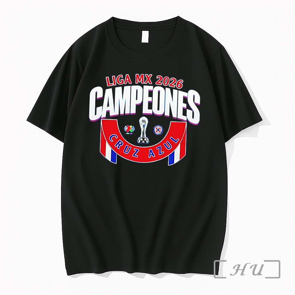 Officials Cruz Azul 2026 Liga Mx Campeones Champions Tee Premium T Shirts Sweater Hoodie
