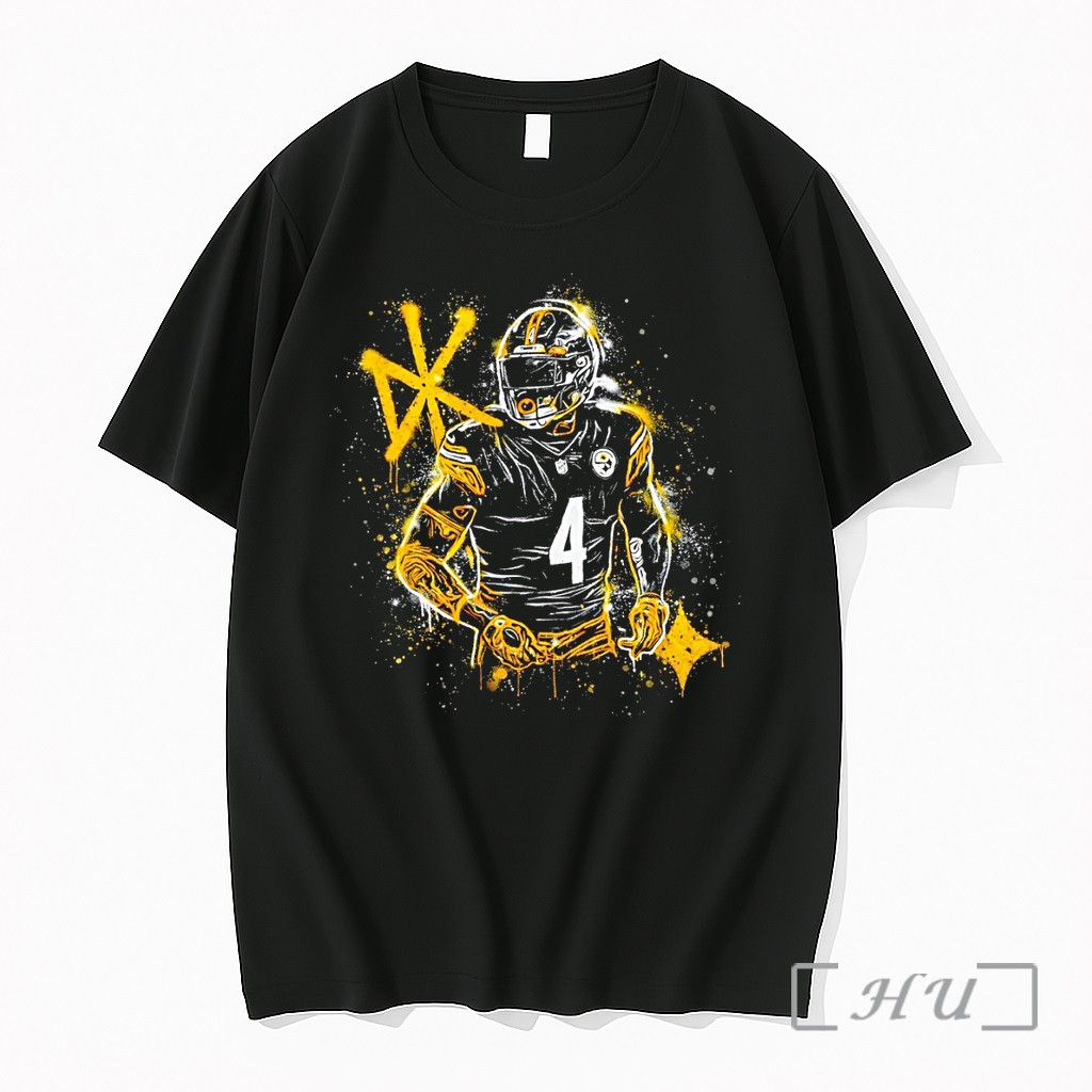 Officials Dk Metcalf Pittsburgh Steelers 4 Football Graffiti Premium T Shirts Sweater Hoodie