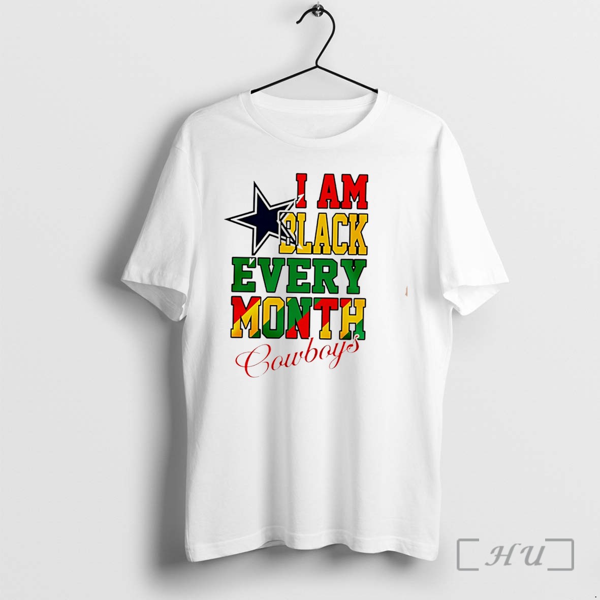 Officials Dallas Cowboys I Am Black Every Month Juneteenth Logo Tee Premium T Shirts Sweater Hoodie