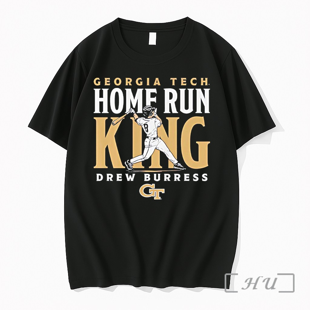 Officials Drew Burress Georgia Tech Baseball Home Run King Premium T Shirts Sweater Hoodie
