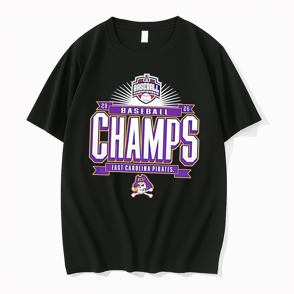 Officials Ecu Pirates 2026 American Conference Baseball Champions Tee Premium T Shirt Sweatshirt Hoodie