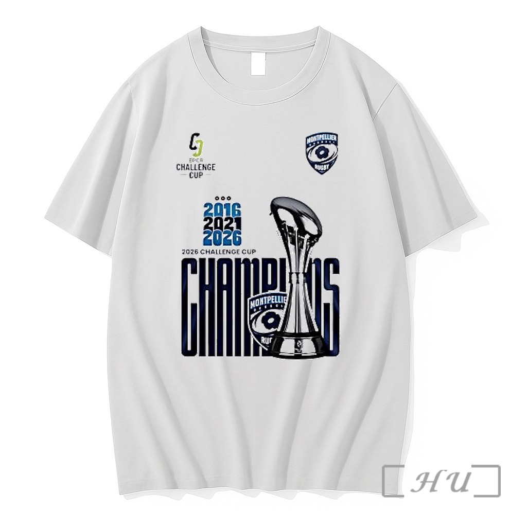 Officials Epcr Challenge Cup 2016 2021 2026 2026 Challenge Cup Champions Montpellier Rugby Premium T Shirts Sweater Hoodie