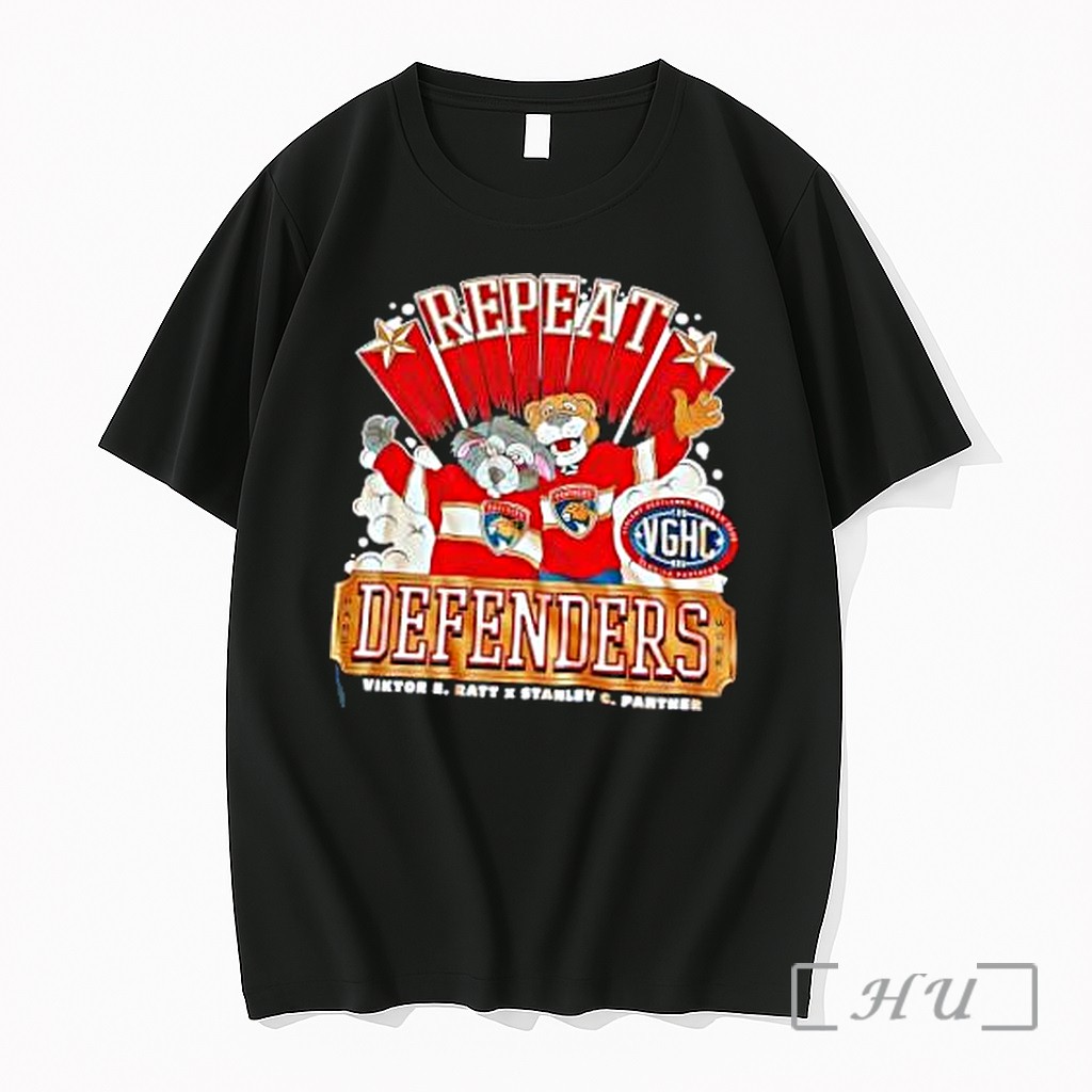 Officials Florida Panthers Hockey Repeat Defenders Viktor Ratt Stanley X Panther Mascot Premium T Shirts Sweater Hoodie