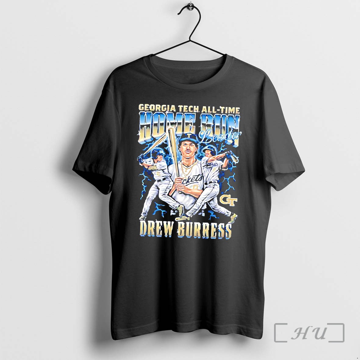 Officials Georgia Tech All Time Home Run Leader Drew Burress Tee Premium T Shirts Sweater Hoodie
