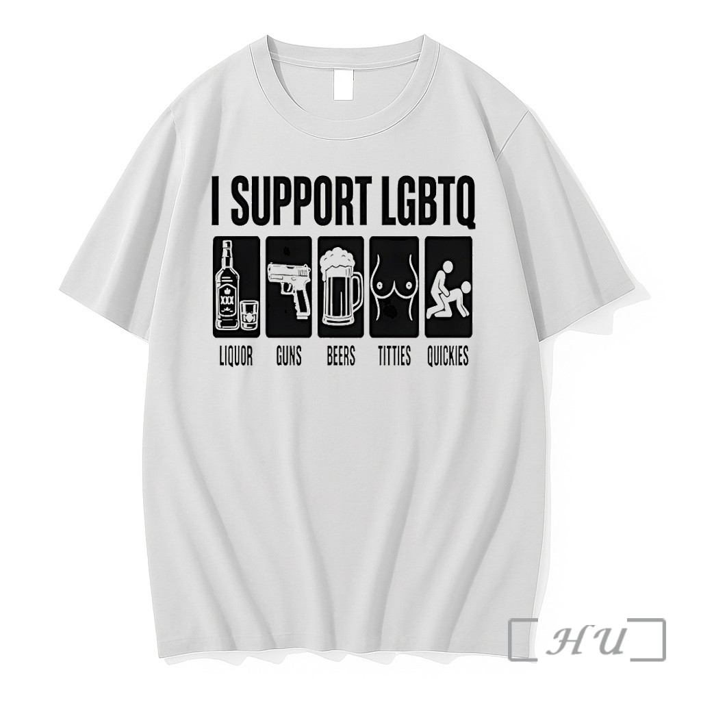 Officials I Support Lgbtq Liquor Guns Beers Tittles Quickies Pride Month 2026 Premium T Shirts Sweater Hoodie