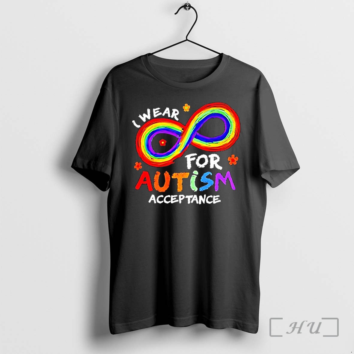 Officials I Wear Rainbow Infinity For Autism Acceptance Premium T Shirts Sweater Hoodie