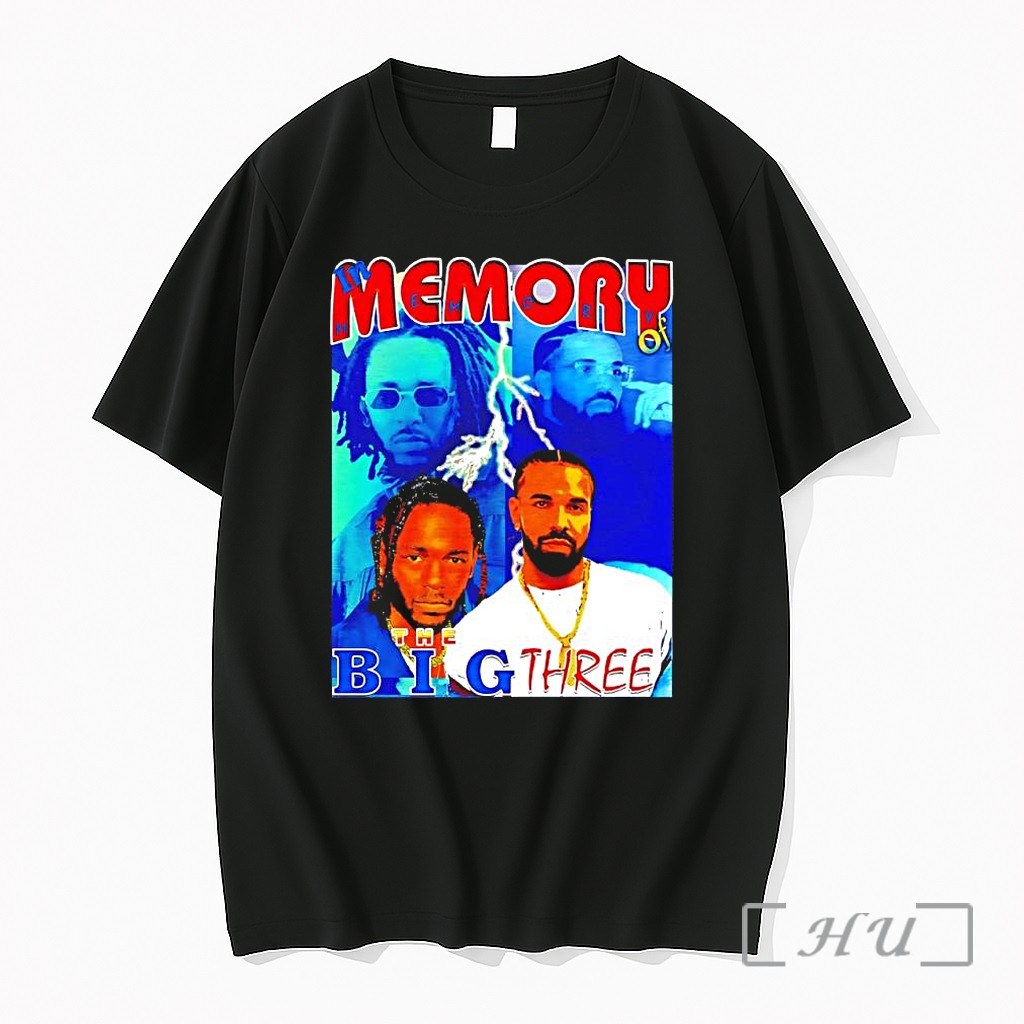 Officials In Memory Of J Cole Kendrick Lamar Drake The Big Three Rap Premium T Shirts Sweater Hoodie