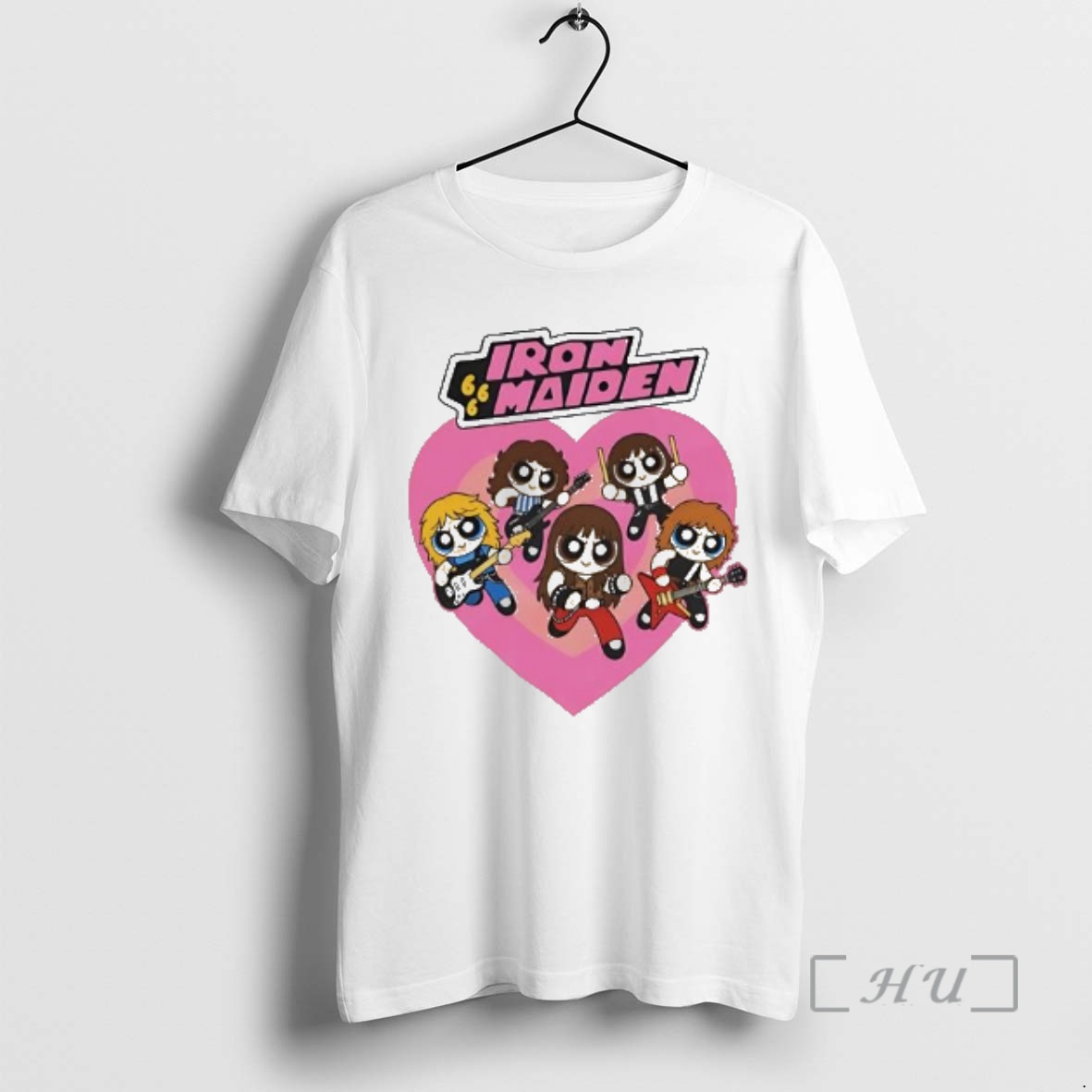 Officials Iron Maiden Powerpuff Girls Style Heart Premium T Shirts Sweater Hoodie
