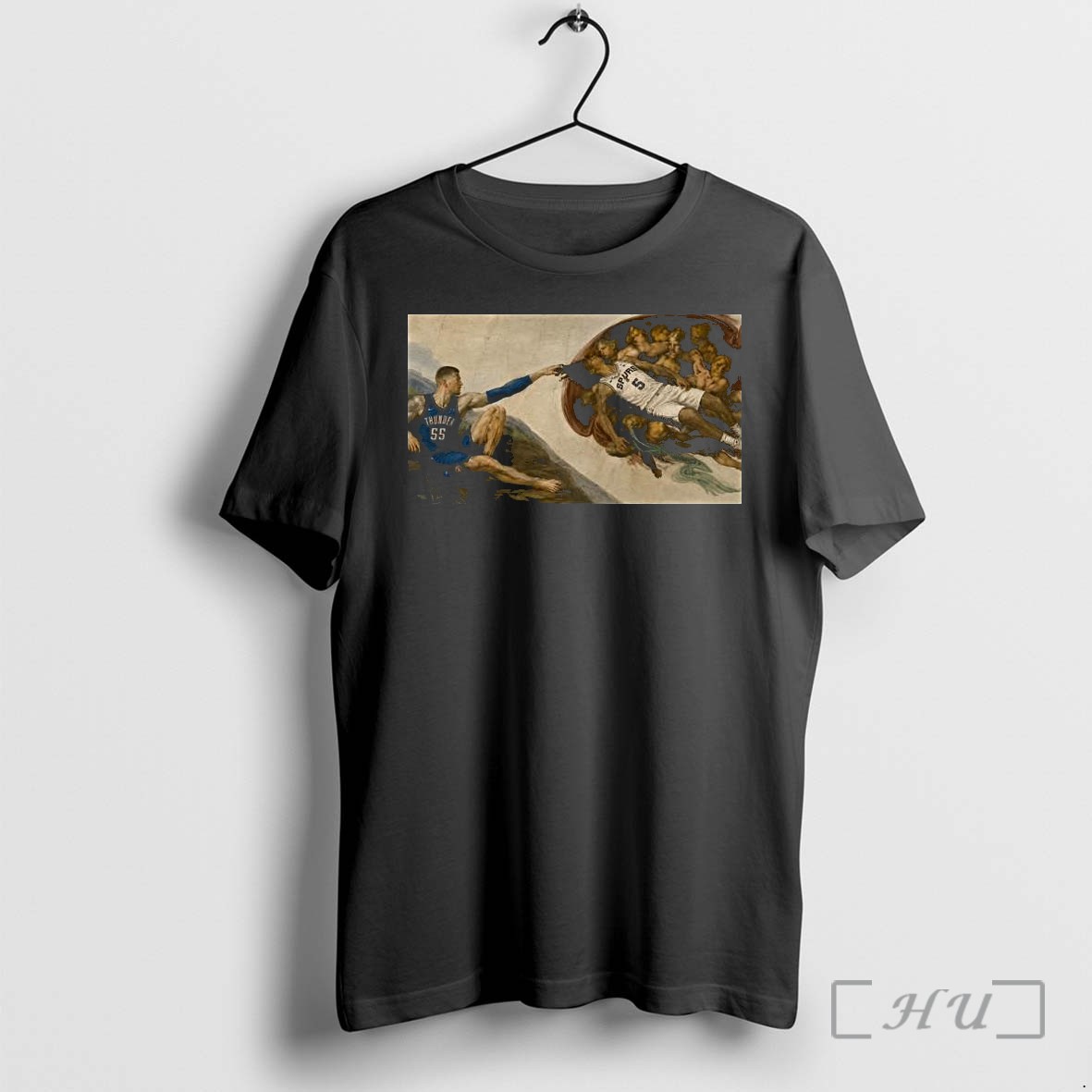 Officials Isaiah Hartenstein Oklahoma City Thunder Stephon Castle San Antonio Spurs The Creation Of Adam 1 Premium T Shirts Sweater Hoodie