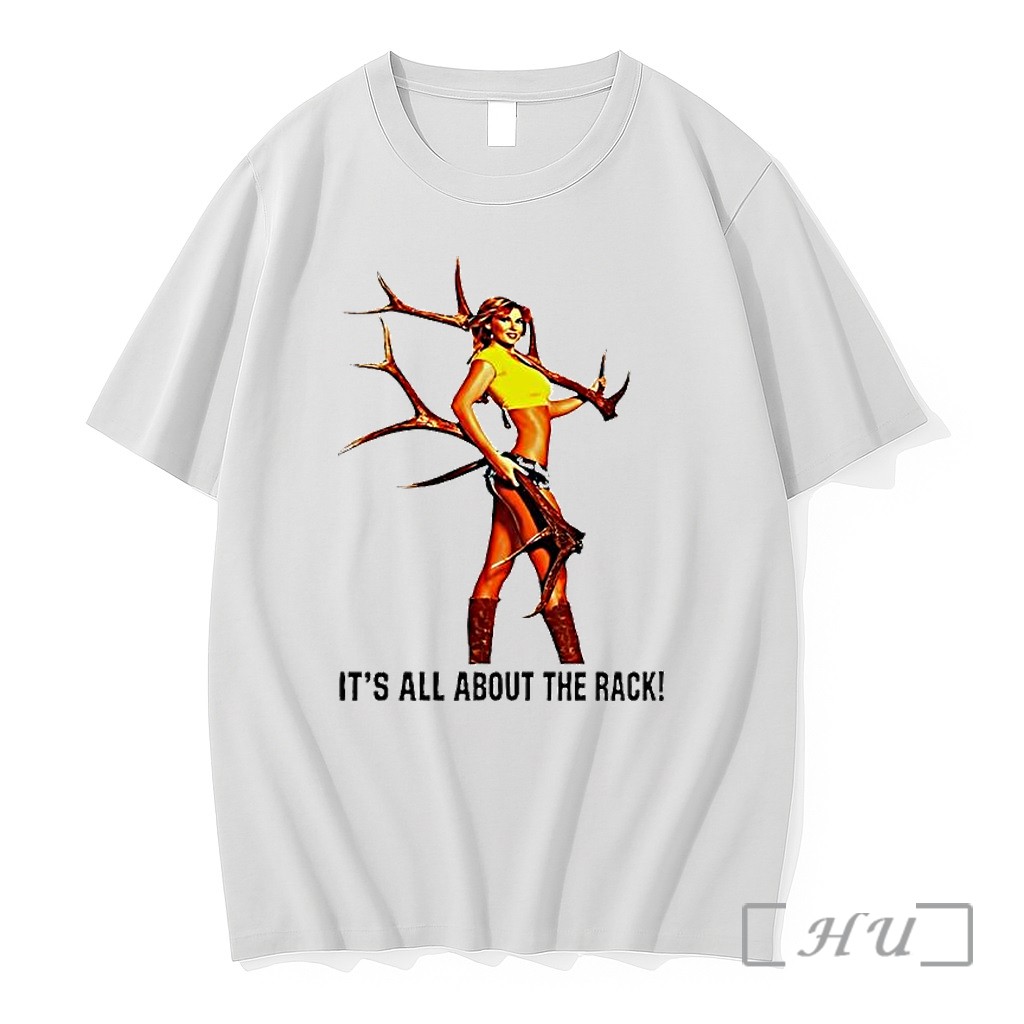 Officials Its All About The Rack Hunting Humorous Pin Up Girl Elk Antlers Premium T Shirts Sweater Hoodie