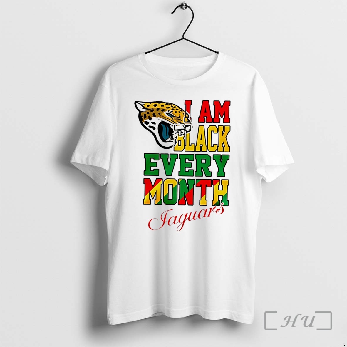 Officials Jacksonville Jaguars I Am Black Every Month Logo Tee Premium T Shirts Sweater Hoodie