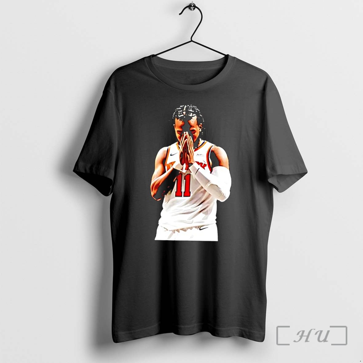 Officials Jalen Brunson New York Number 11 Praying Basketball Premium T Shirts Sweater Hoodie