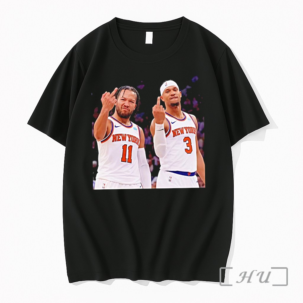 Officials Jalen Brunson And Josh Hart New York Knicks Middle Finger Meme Premium T Shirts Sweater Hoodie