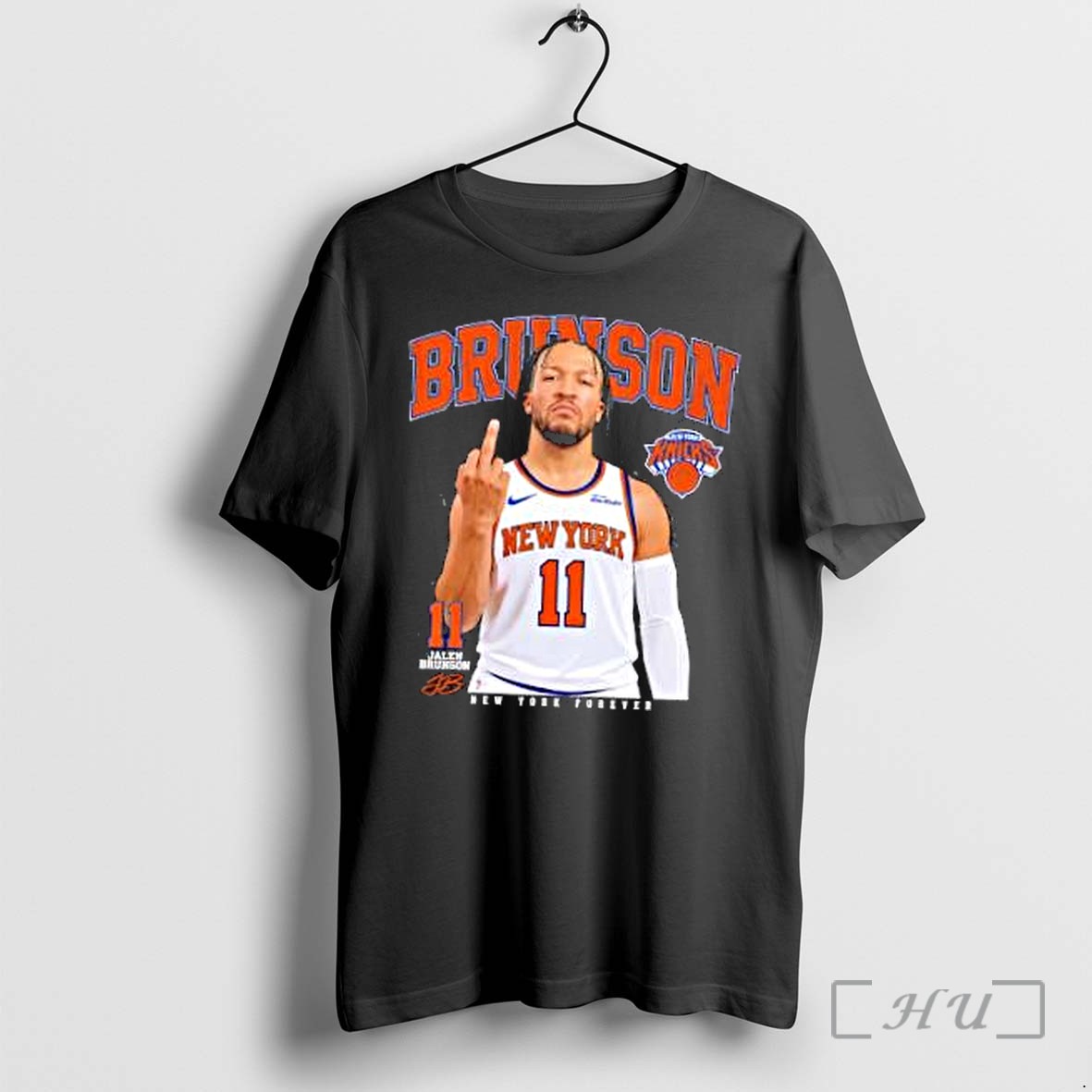 Officials Jalen Brunson Middle Finger New York Knicks Nba Playoffs 2026 Signature Premium T Shirts Sweater Hoodie