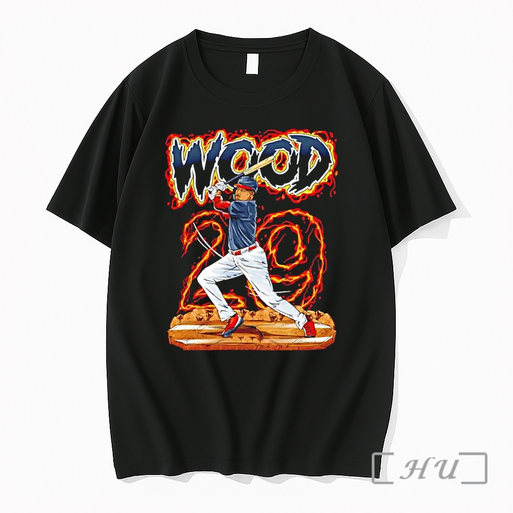 Officials James Wood Washington Nationals Baseball Player Number 29 Flames Premium T Shirts Sweater Hoodie